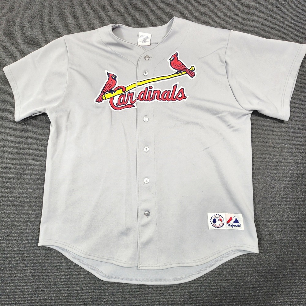 Majestic Baseball Jersey Men XL Gray St. Louis Cardinals Embroidered